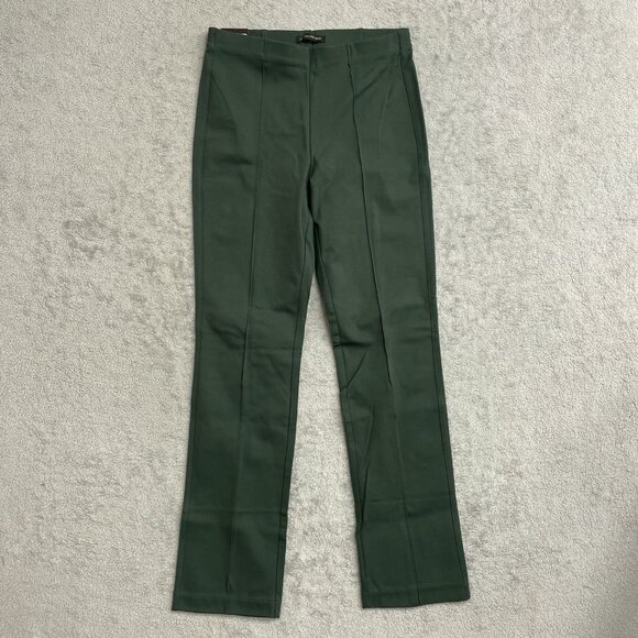 NEW Banana Republic Women's M Green Ponte Pants Slim Fit Pullon M0467 - Picture 3 of 11